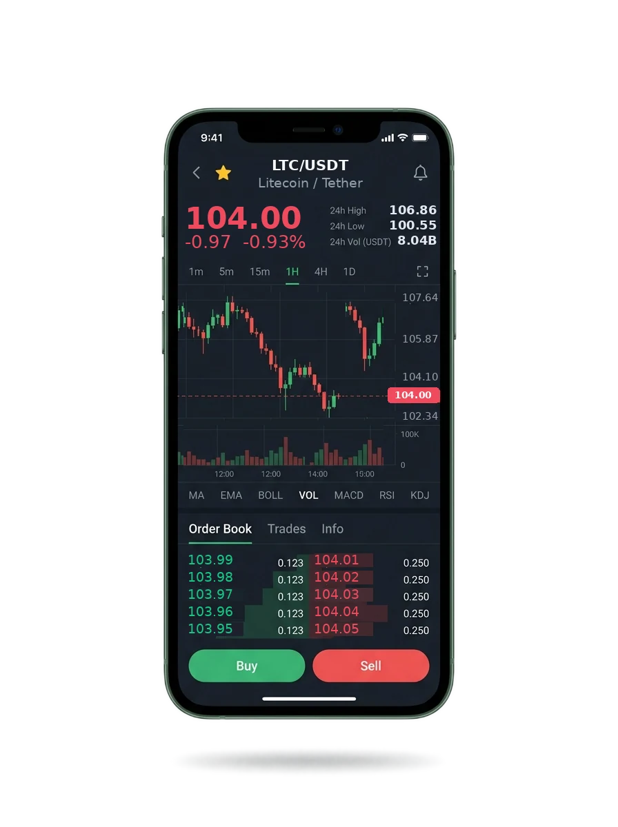 Mobile app screen showing a portfolio summary and a message thread with an account manager